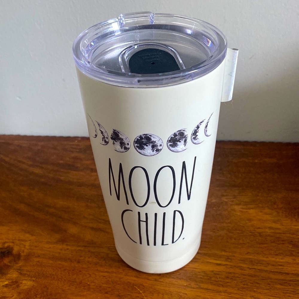 Rae Dunn Moon Child 17 oz Stainless Steel Travel Mug Tumbler New.